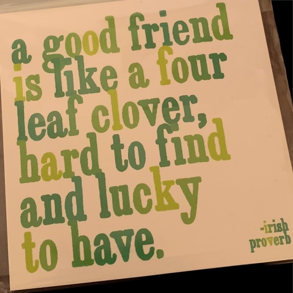 Inspirational Quotable square  Magnet Irish friendship quote square new in pkg - Picture 5 of 5